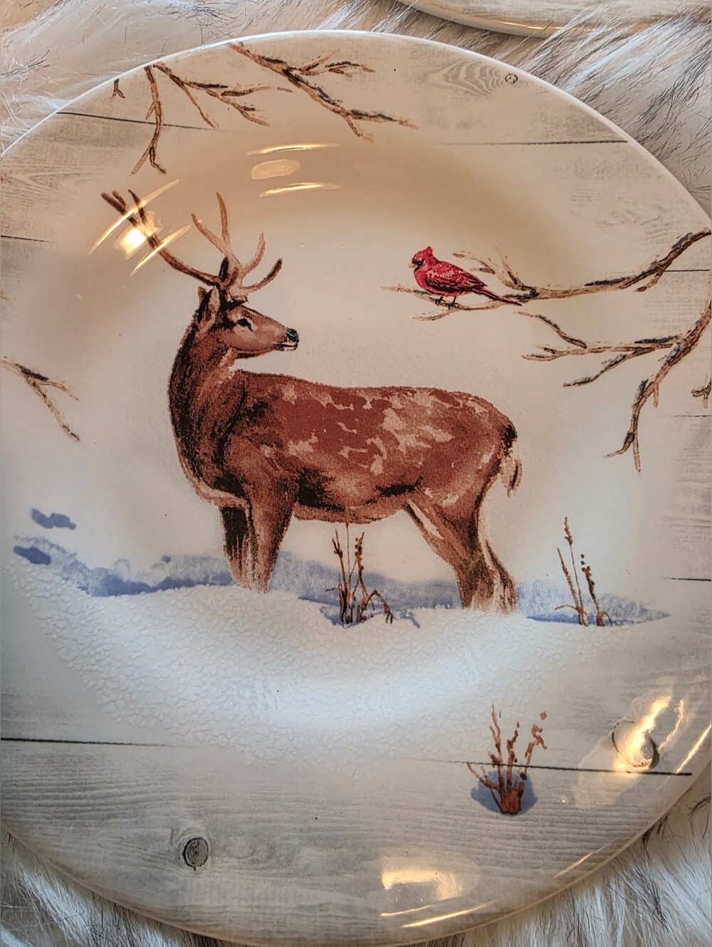 Canterbury Potteries "Wonders of Winter" 8” Salad / Dessert Plates – New, Unused